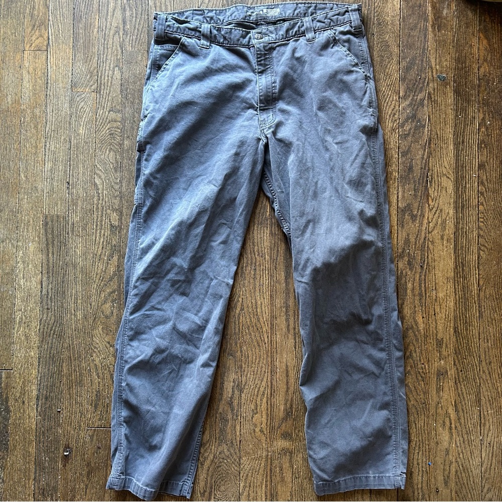 Carhartt Rugged Flex Relaxed Fit Pants BN2291-M Men 40x34 Canvas Work Gray